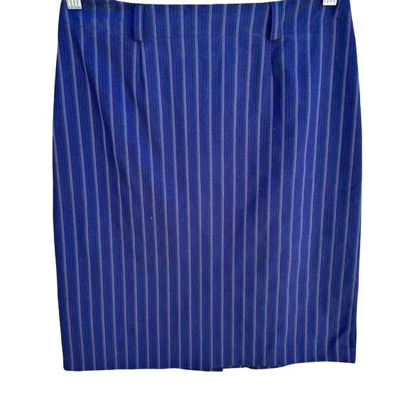 Cynthia Rowley Dresses & Skirts - Cynthia Rowley Vintage 90s Y2K Pinstripe Pencil Skirt Tailored Knee Length Blue